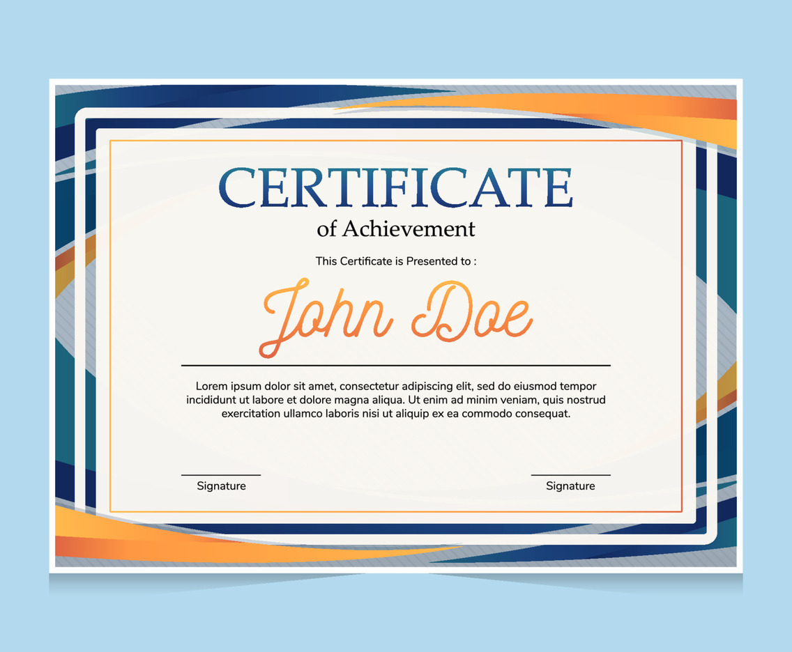 Profesional Certificate Concept
