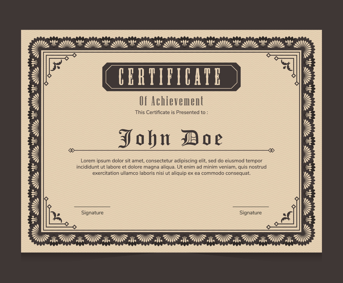 Classic Certificate Concept