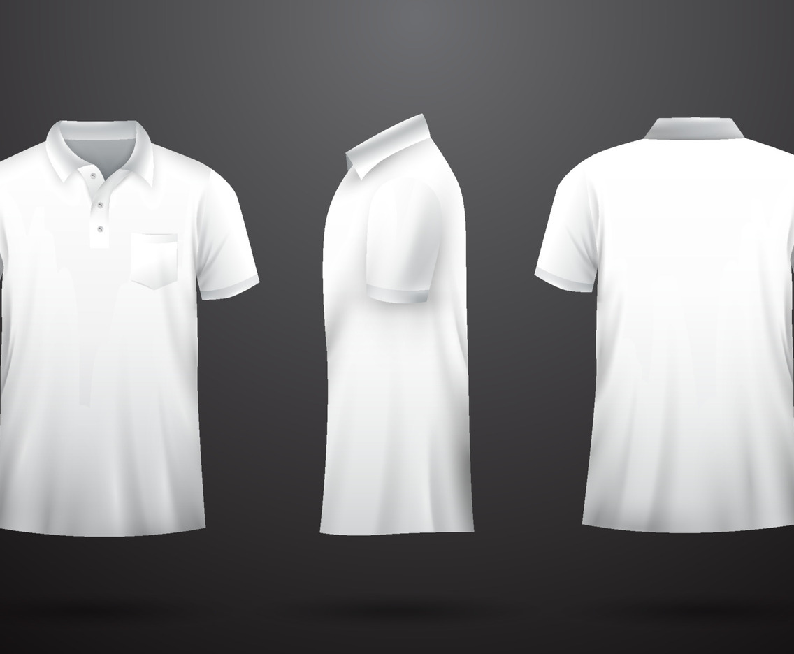 Realistic White Polo Mockup