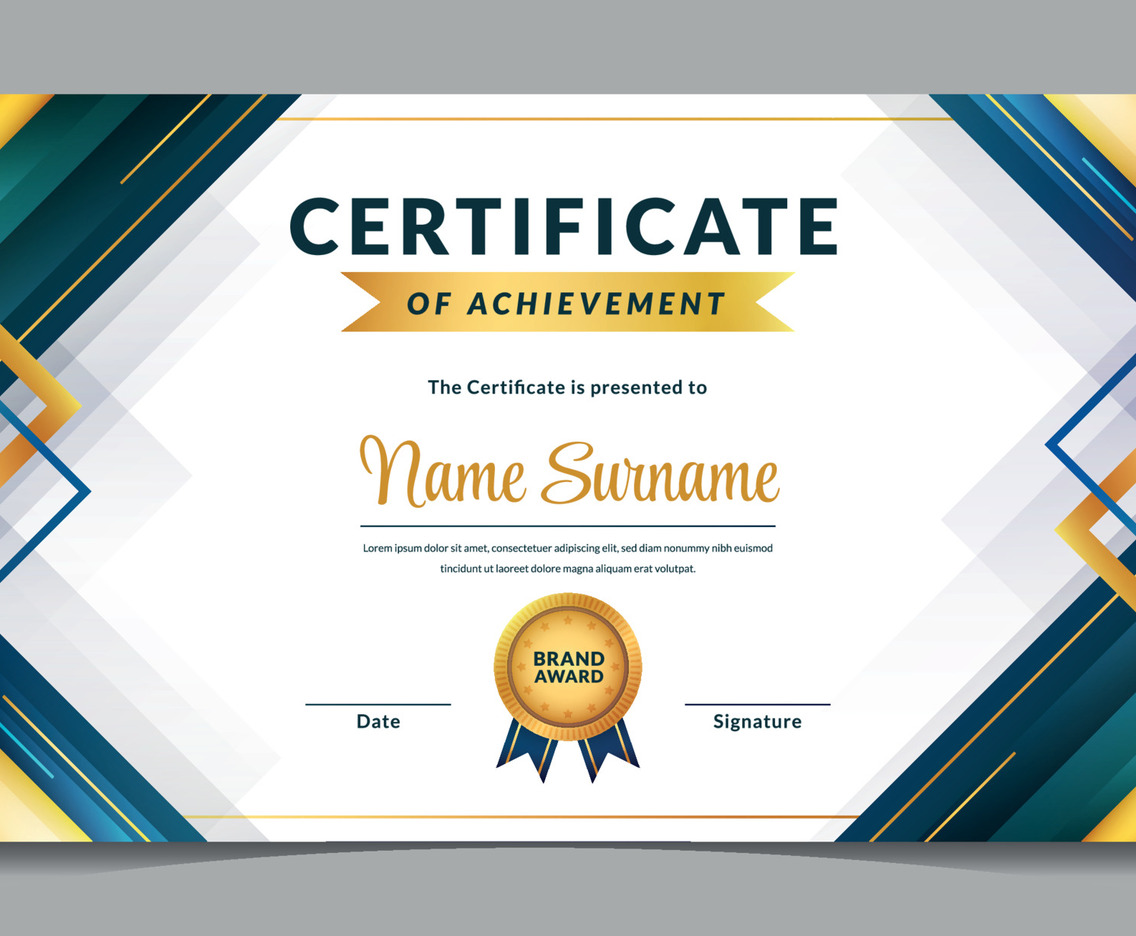 Geometric Professional Certificate of Achievement