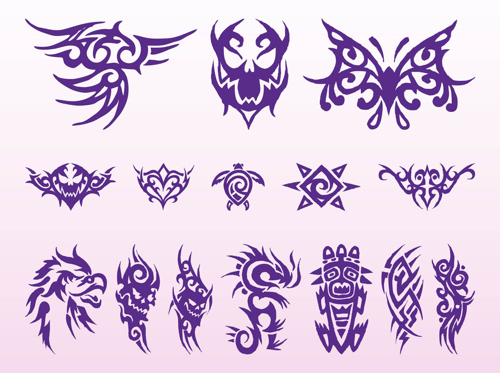 Tribal Tattoos Graphics Set