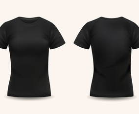 Black Tshirt For Woman Template