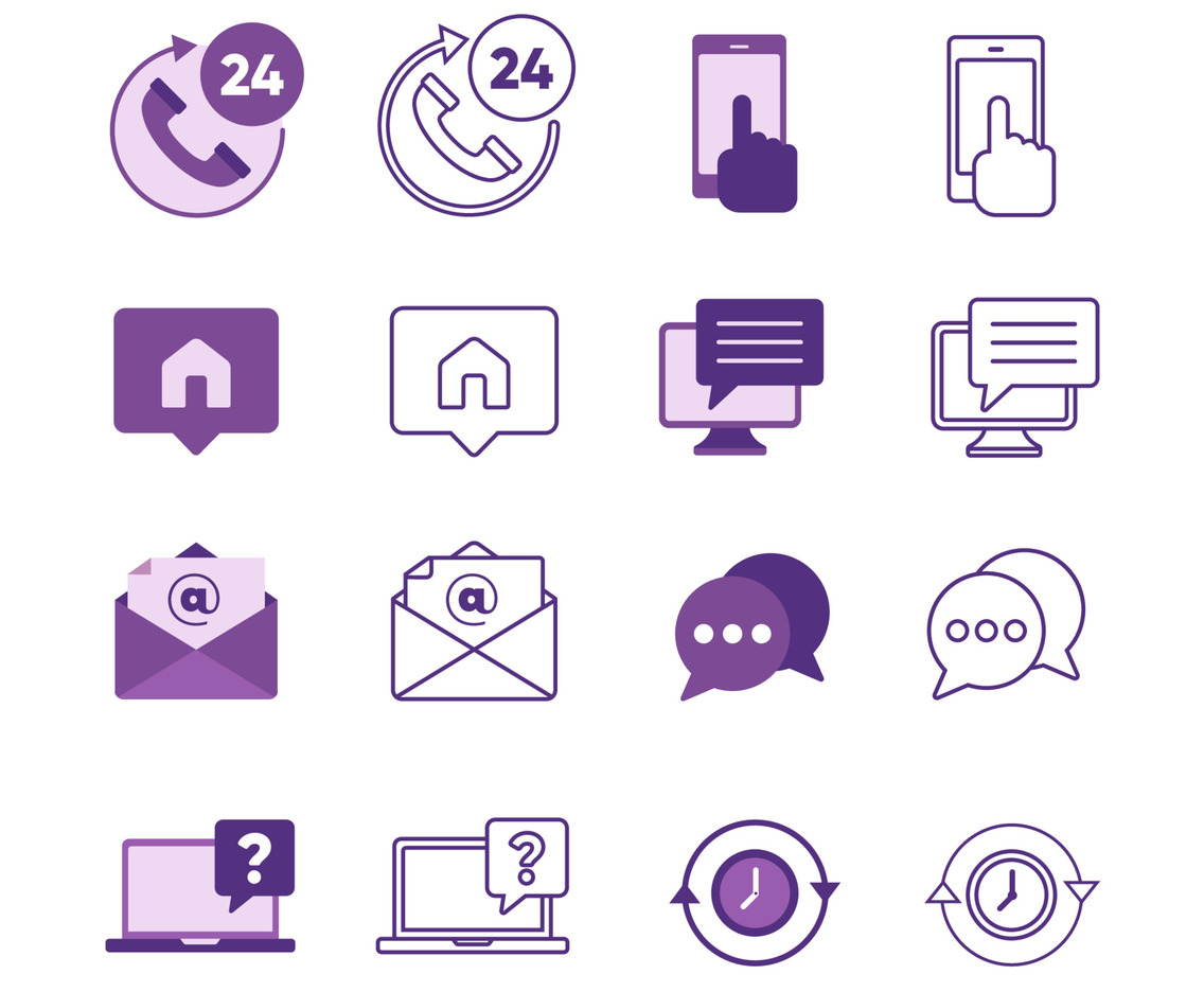 Business Card Icon Template Set