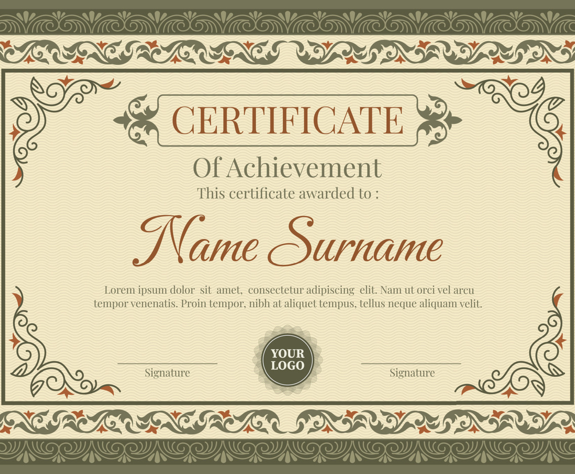 Classic Vintage Certificate Template