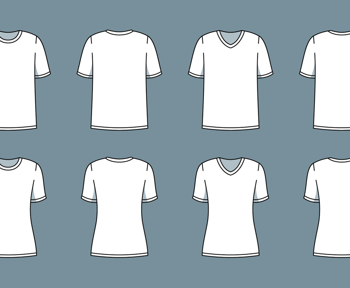Outline White Tshirt Mock Up