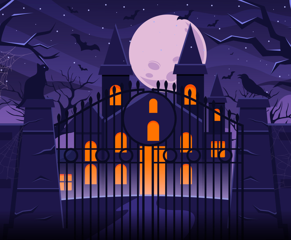 Horror School Gate Background