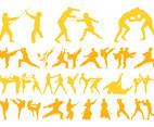 Martial Arts Silhouettes Graphics