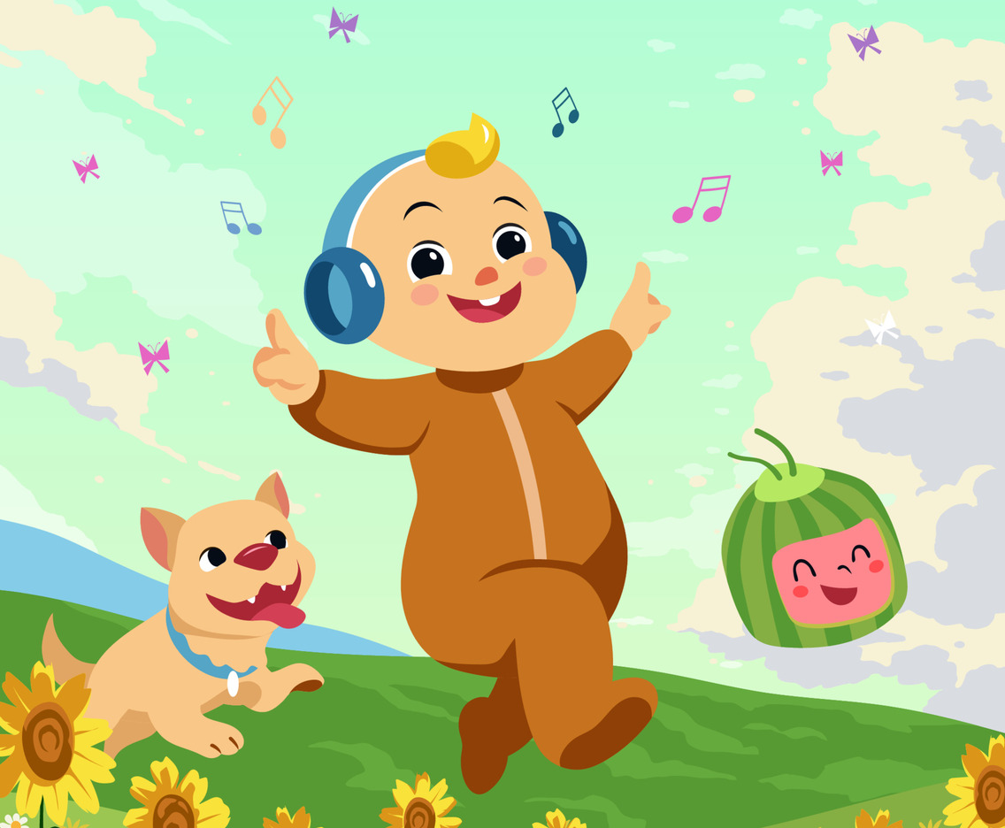 Blond Happy Kid Concept