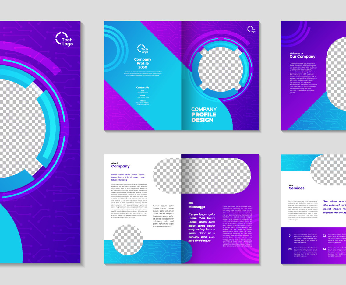 Tech Startup Company Profile Design Template