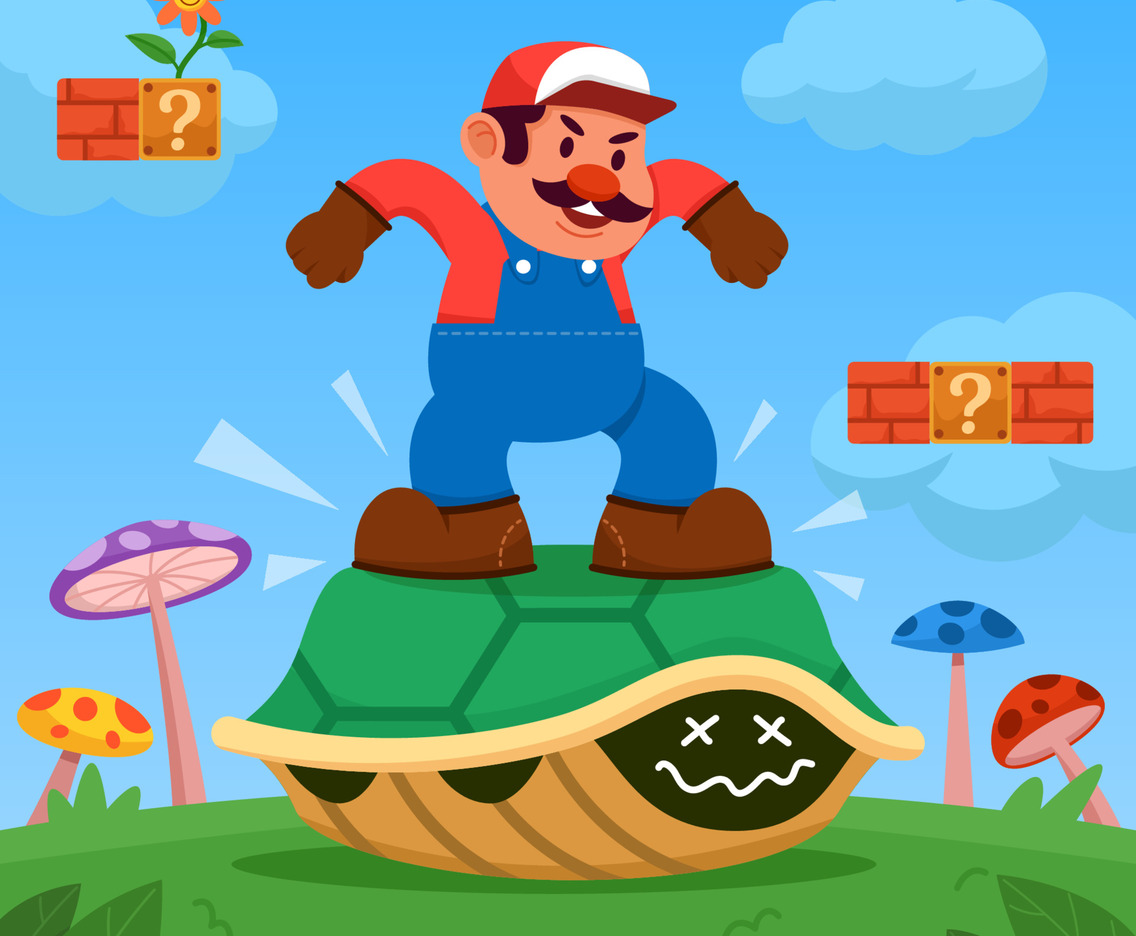 Mustache Man Step Down Turtle