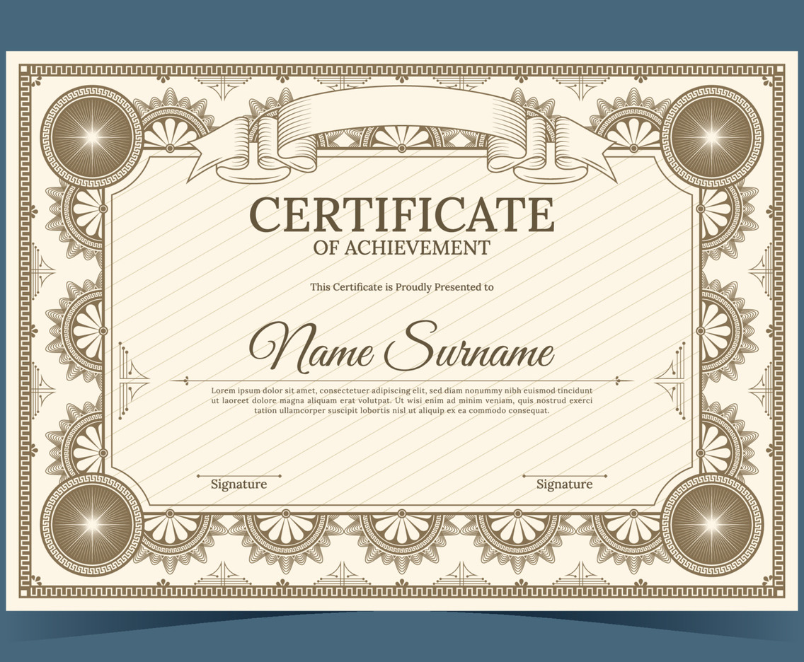 Classic Vintage Certificate Template