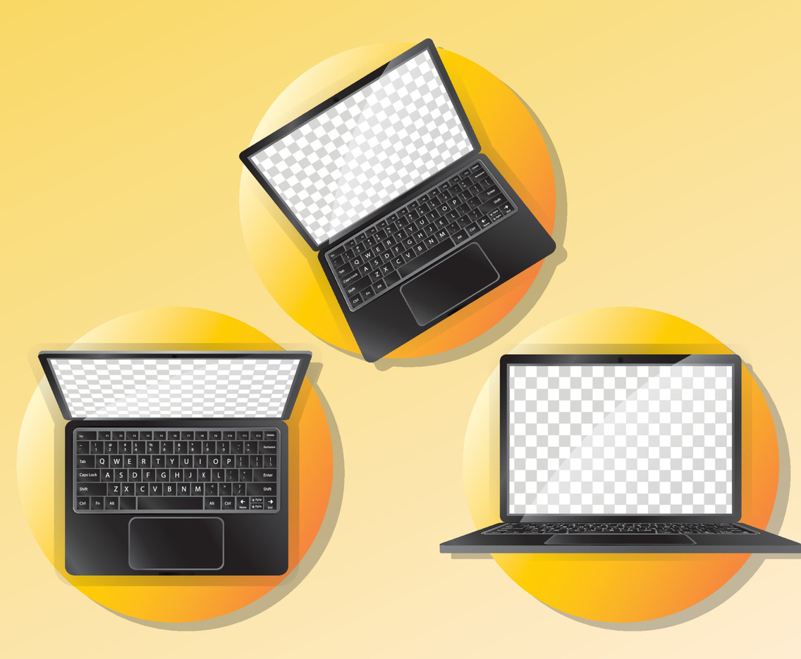 Laptop Generic Black Mockup