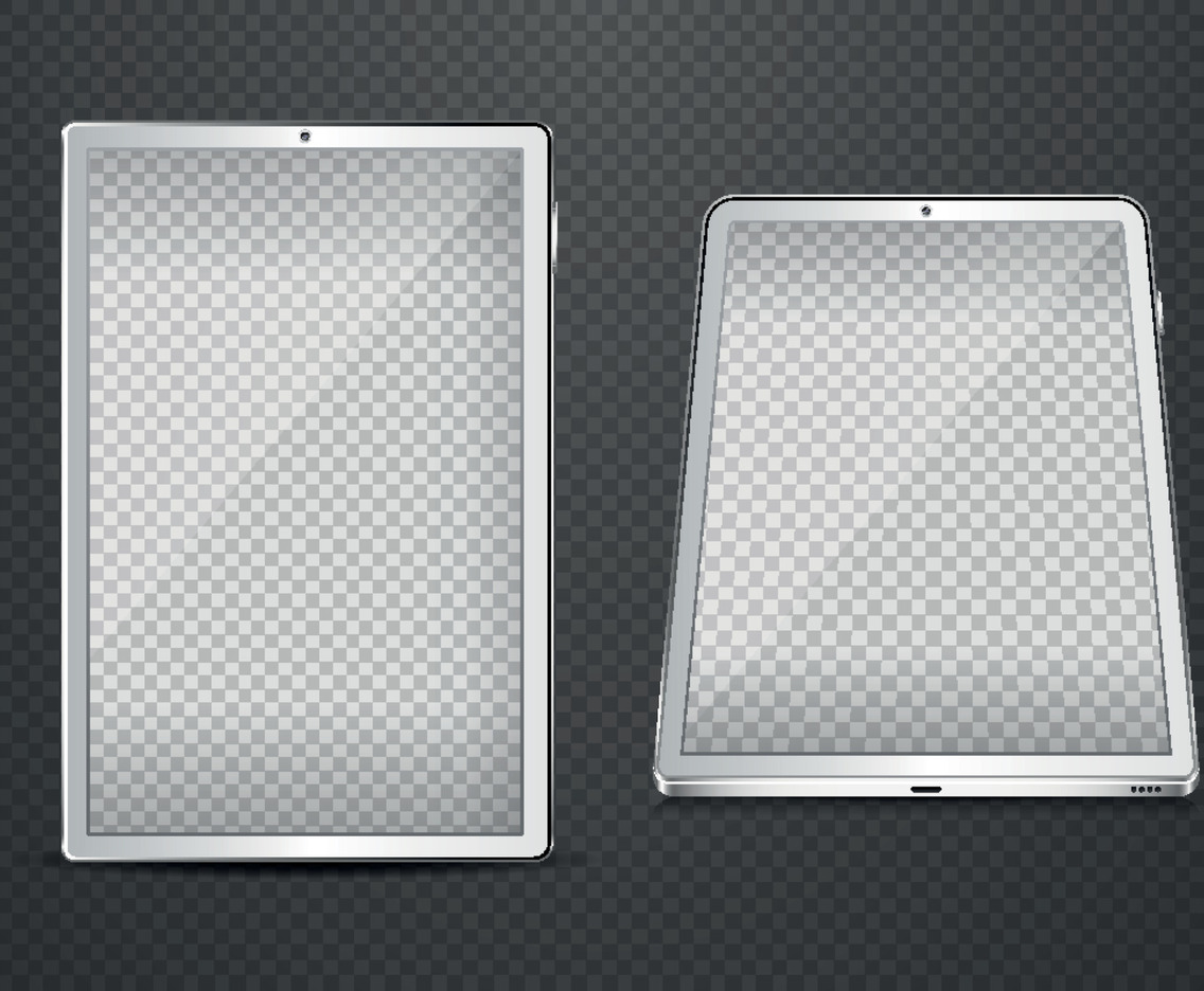 Realistic Mockup of White Tab
