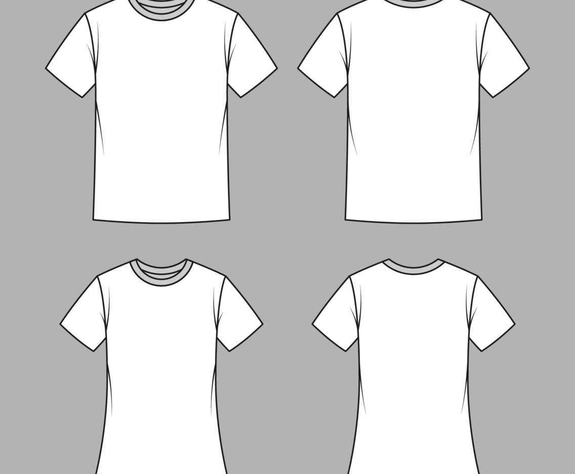 Outline White T Shirt Mock Up