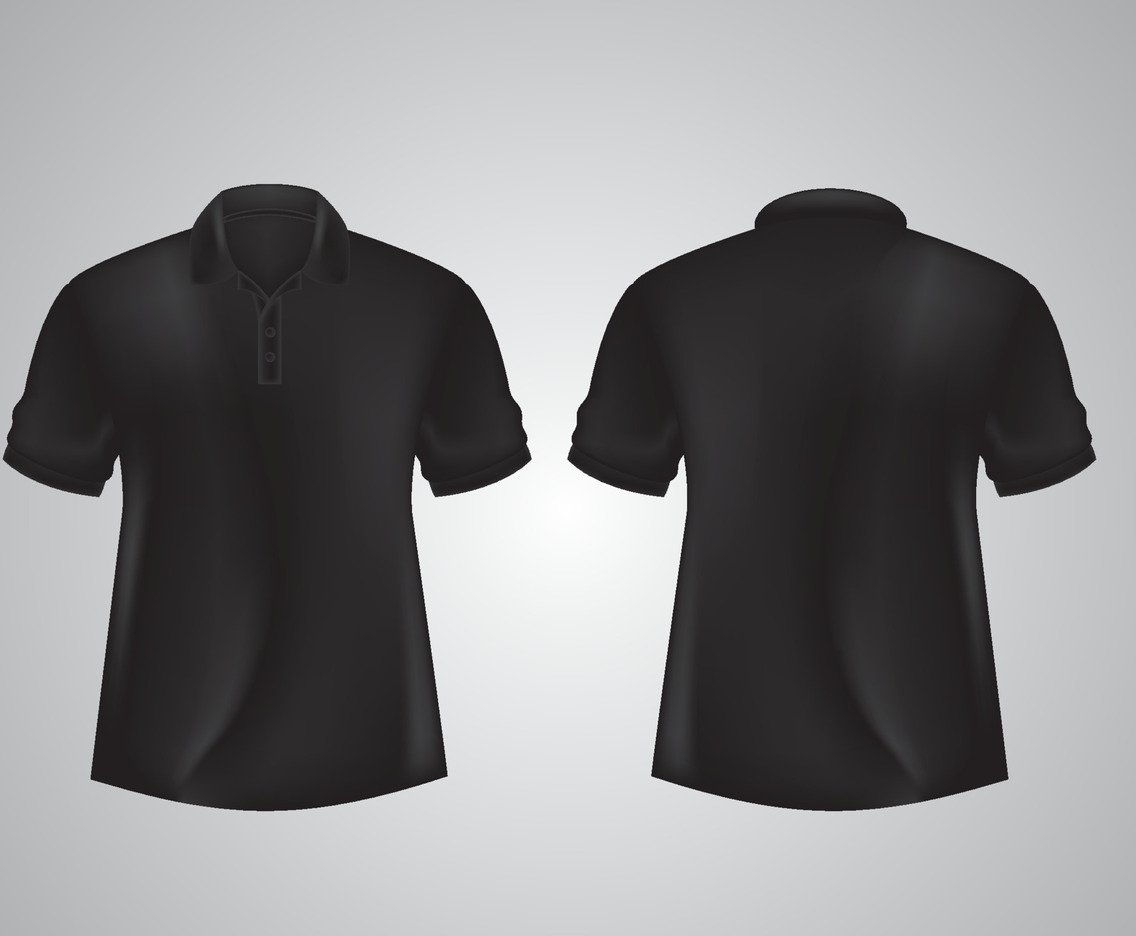Polo Shirt 3D Black Mock Up