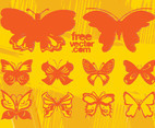 Grunge Vector Butterflies