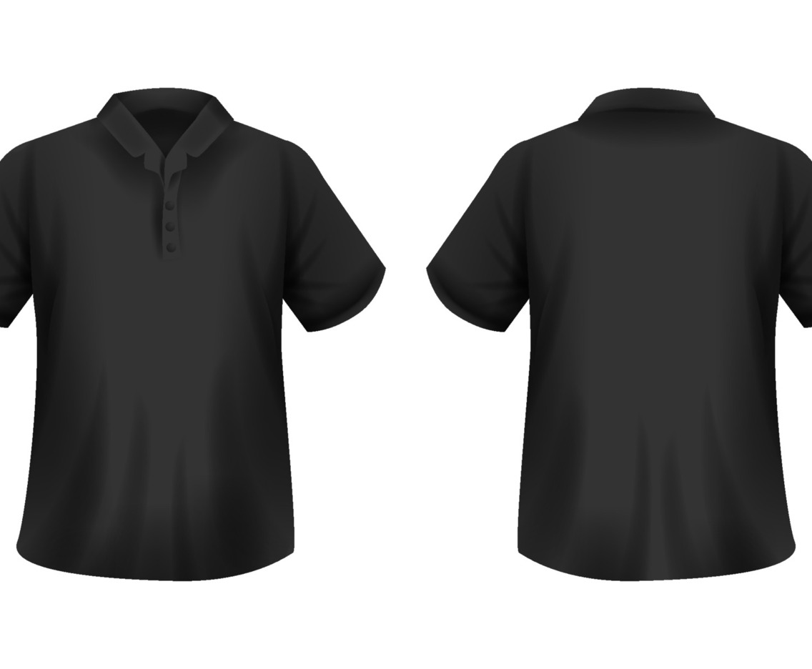 Mockup of Realistic Black Polo Shirt