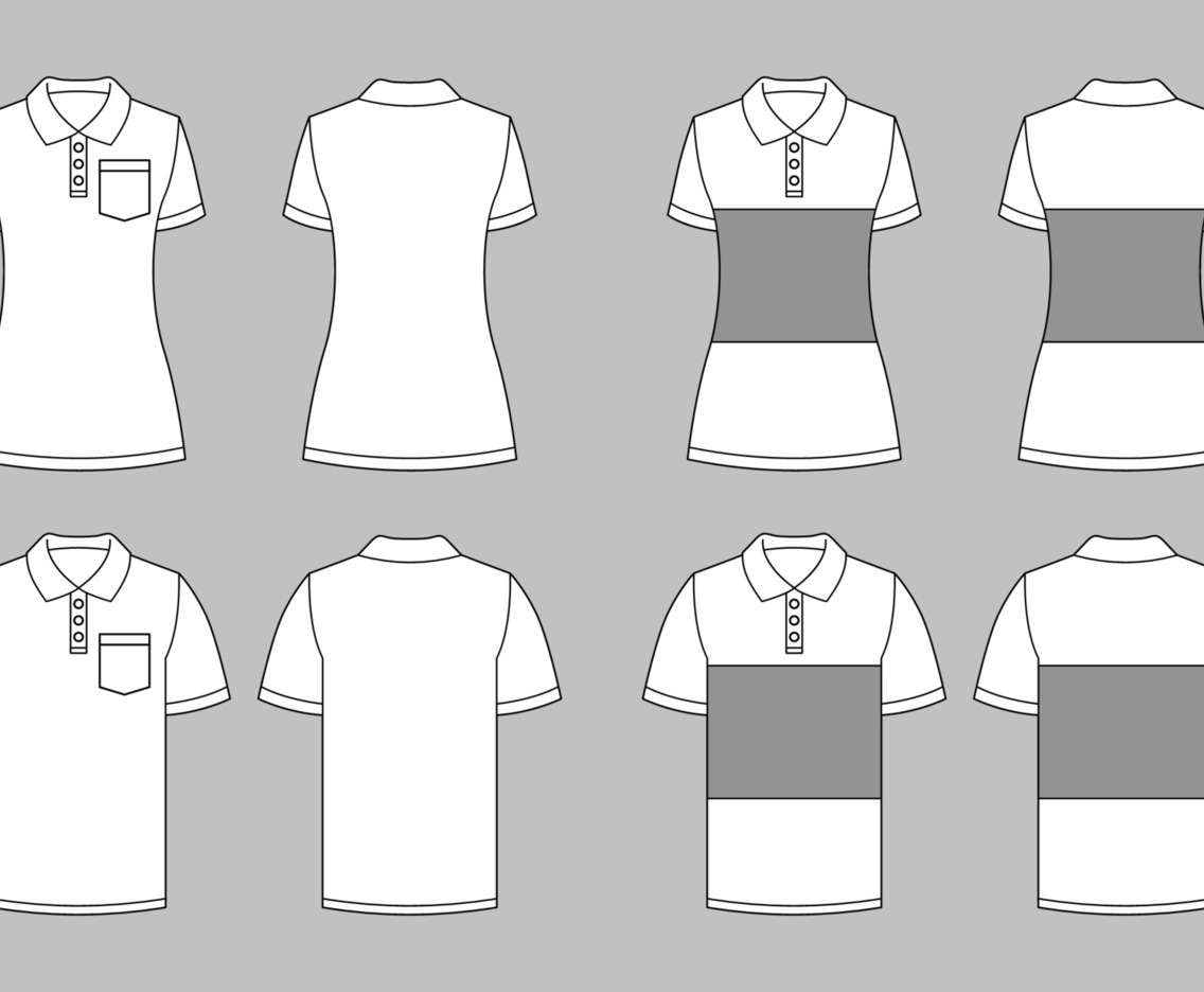 Outline Women And Men White T-shirt Mock Up