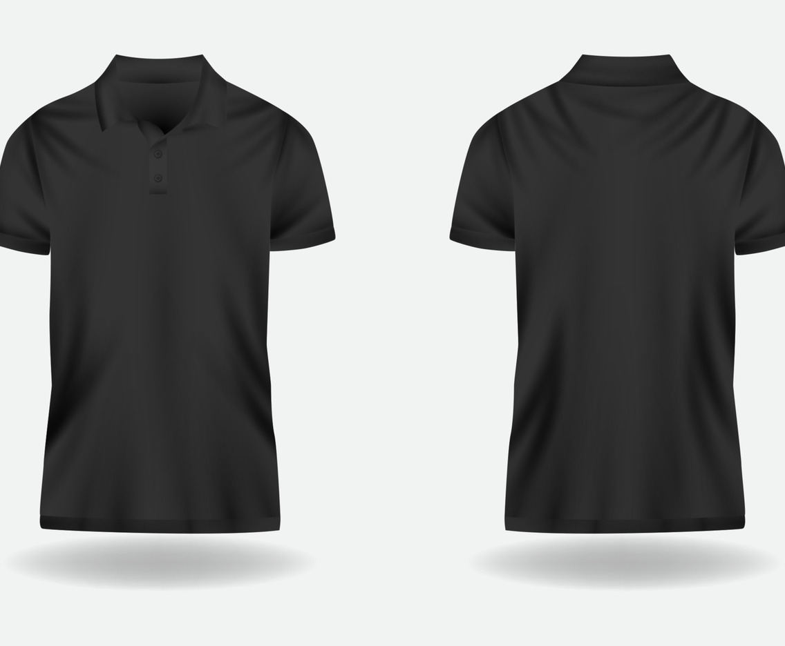 Black 3D Polo Shirt Mockup