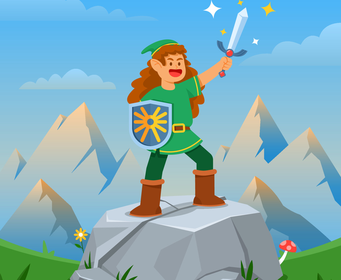 Elf Warrior Draw The Sword