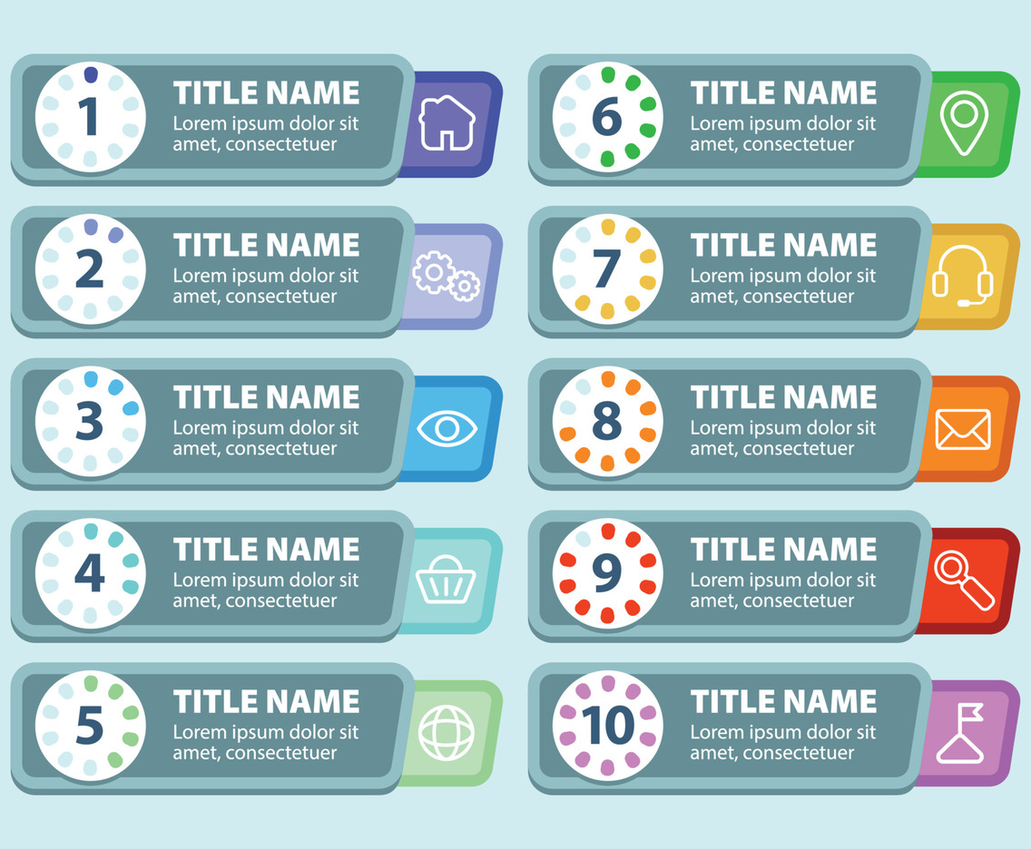 List Infographic Business Template