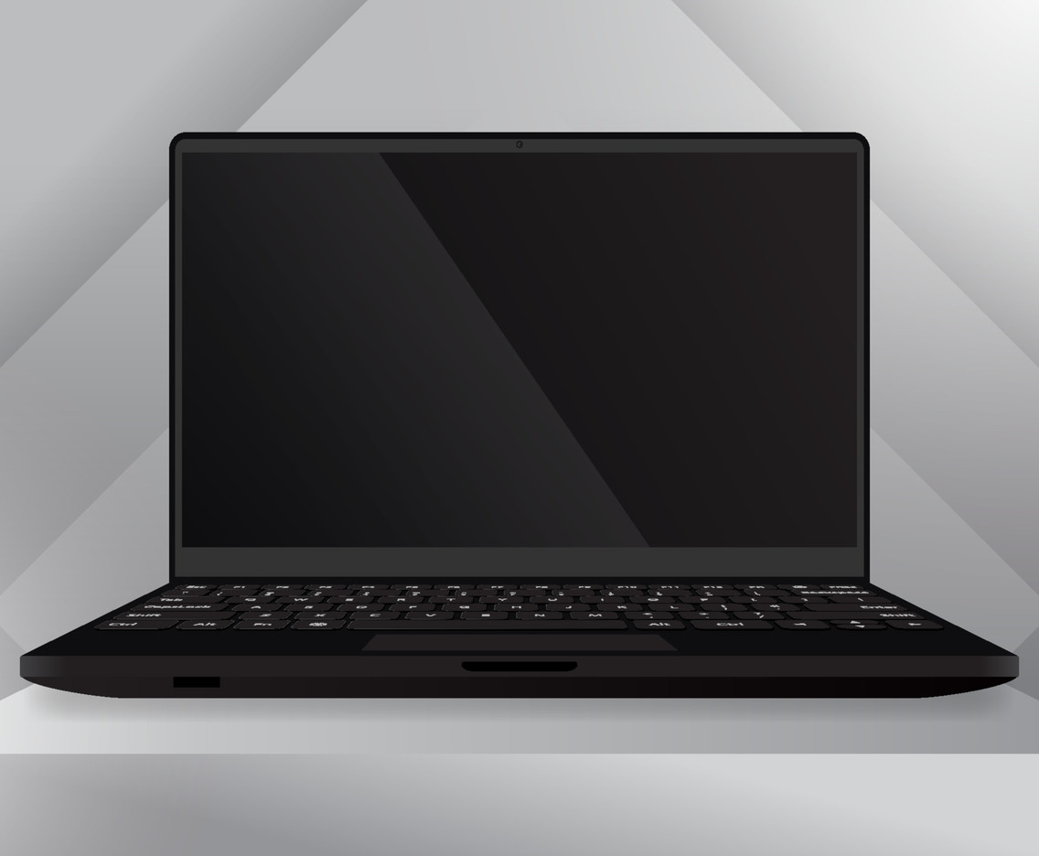 Black Laptop Mock Up
