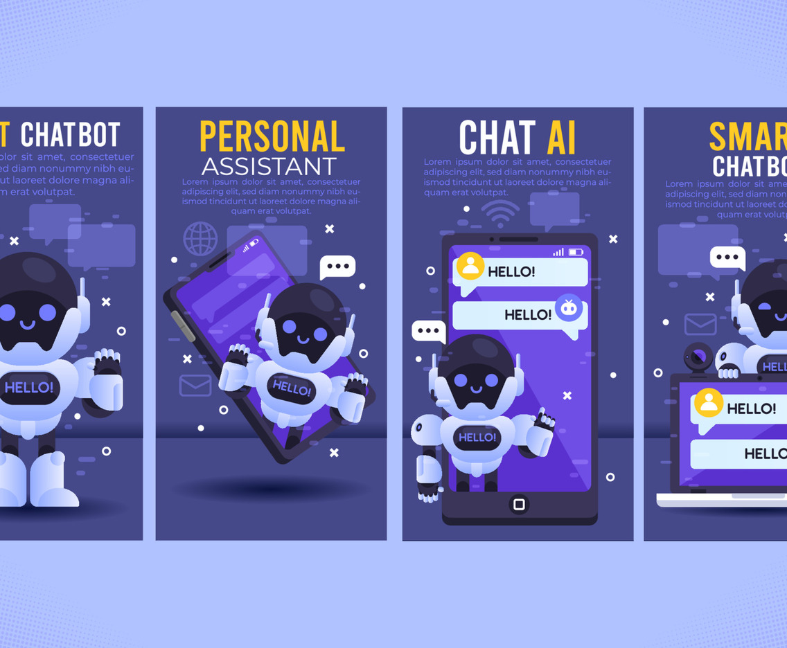 Social Media Story for Chat Ai Personal Assistant Robot
