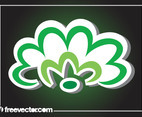 Green Flower Sticker