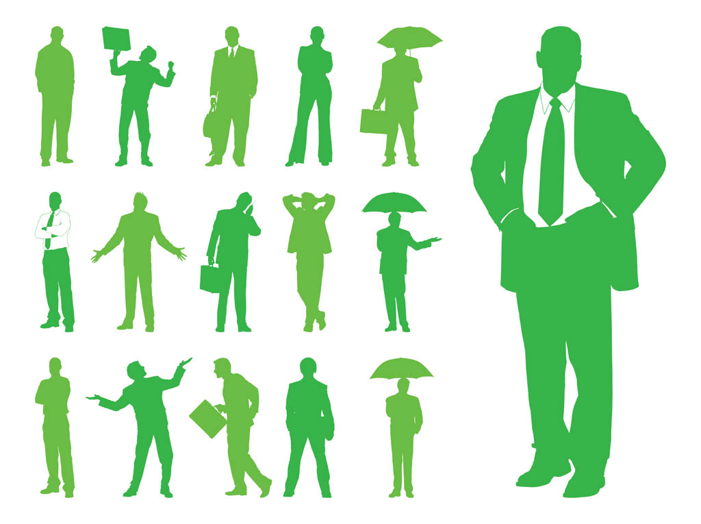 Businesspeople Silhouettes Graphics