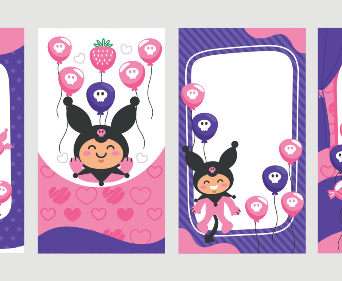 Cute Bunny Character for Social Media Story