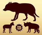 Wolf Silhouettes Vector