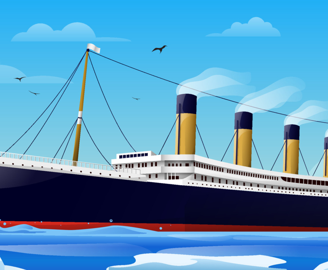Cruise Ship Sailing in The Ocean Concept