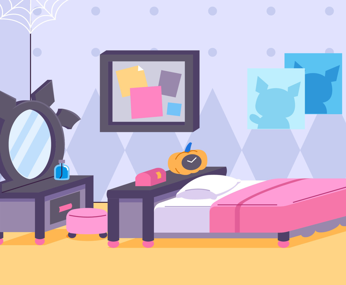 Cute Badroom Animal Cartoon Background