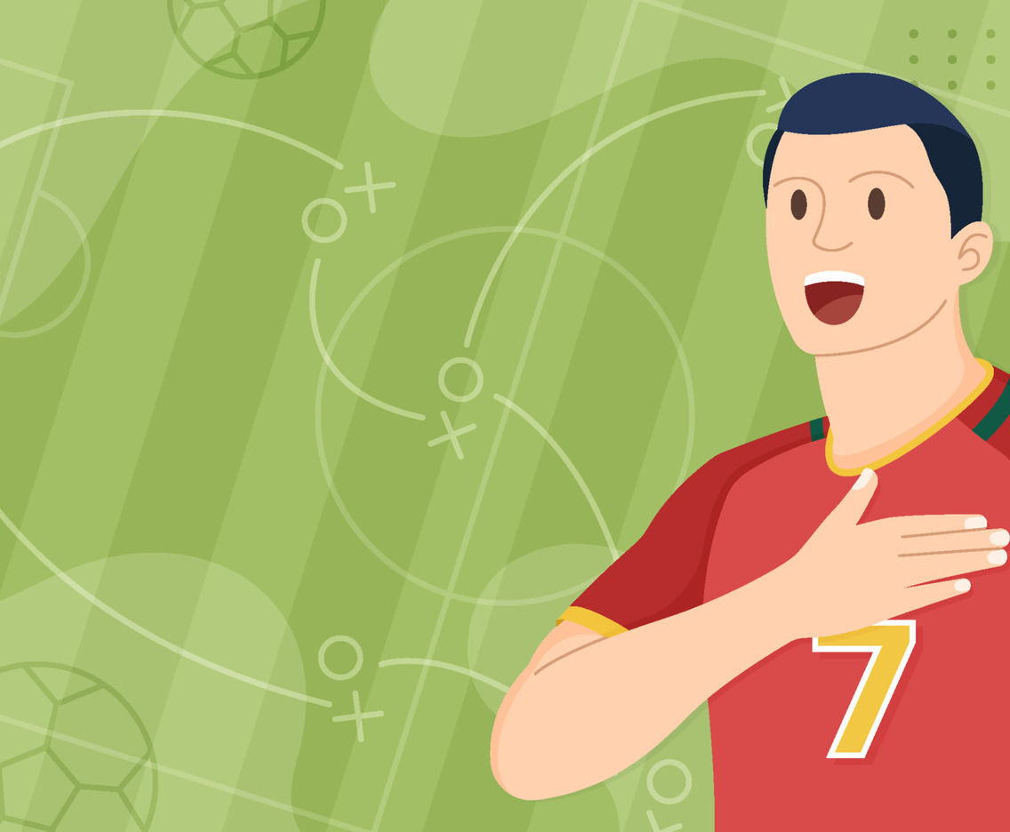 Famous Football Player Background Concept