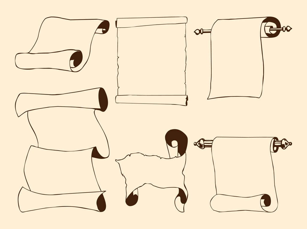 Antique Paper Scrolls