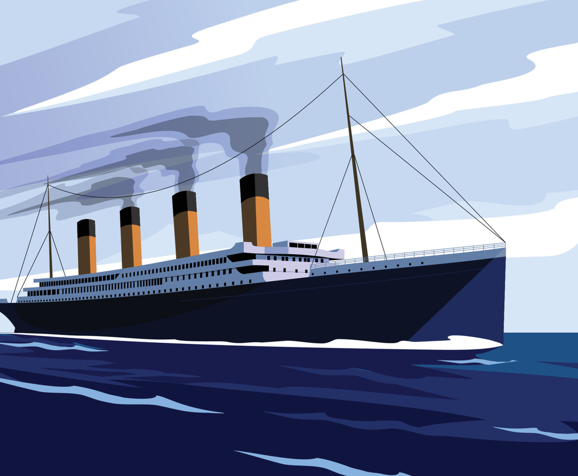 Cruise Ship Sailing In The Calm Sea