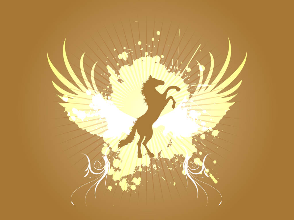 Grunge Horse Background