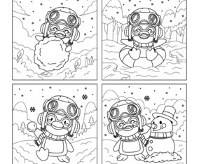 Cute Penguin Activity For Coloring Book Vector Art & Graphics ...