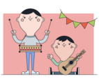 Playing Band Vector