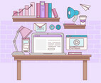 Vector Online Marketing Illustration