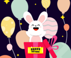Happy Birthday Animals Vector