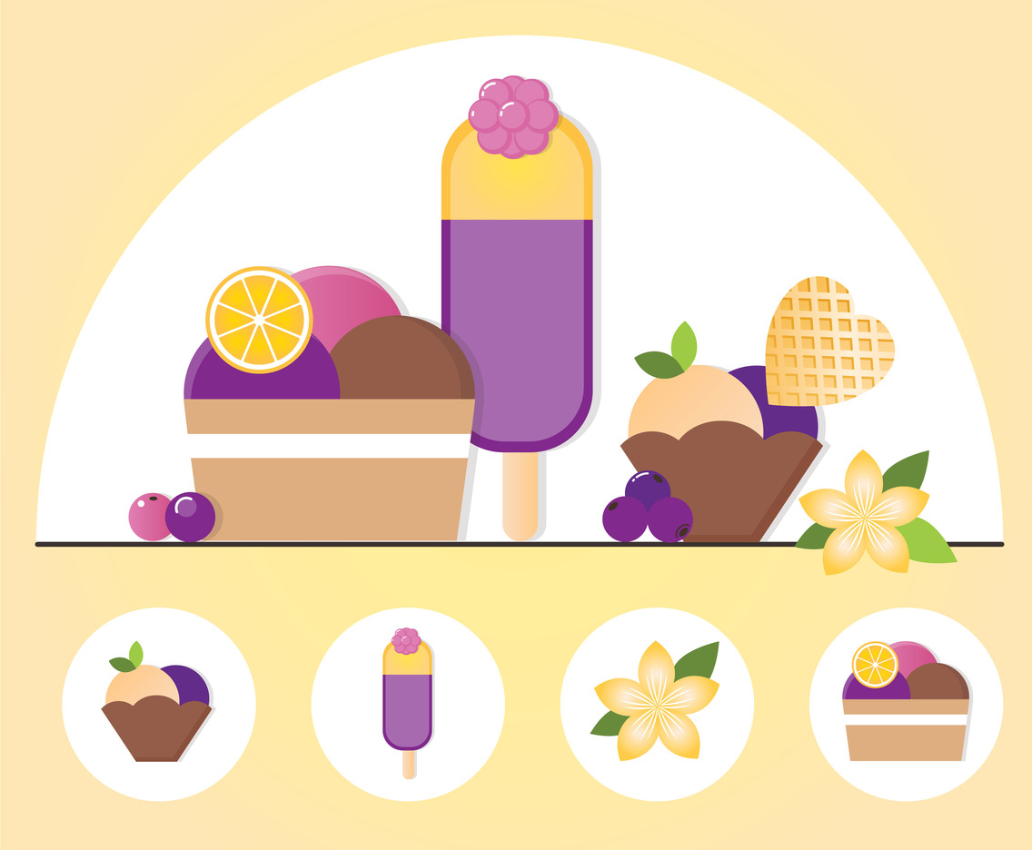 Vector Summertime Elements Illustration