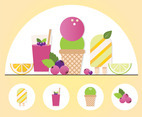 Vector Summertime Elements Illustration