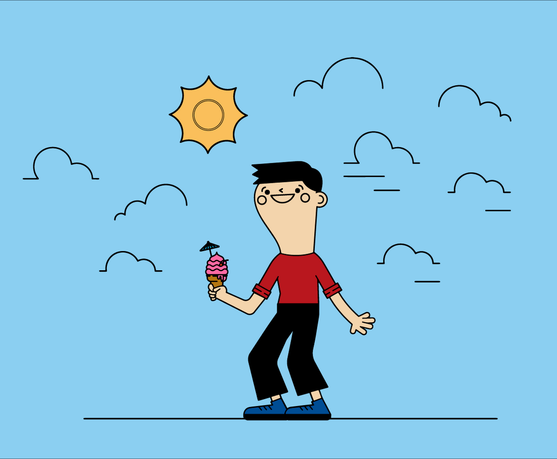 Free icecream Boy Vector