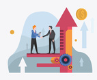 Businessman Meeting for Corporate Goals Vector Illustration