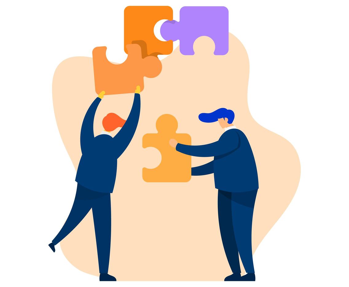 Flat Business Corporate Goals Vector Illustration