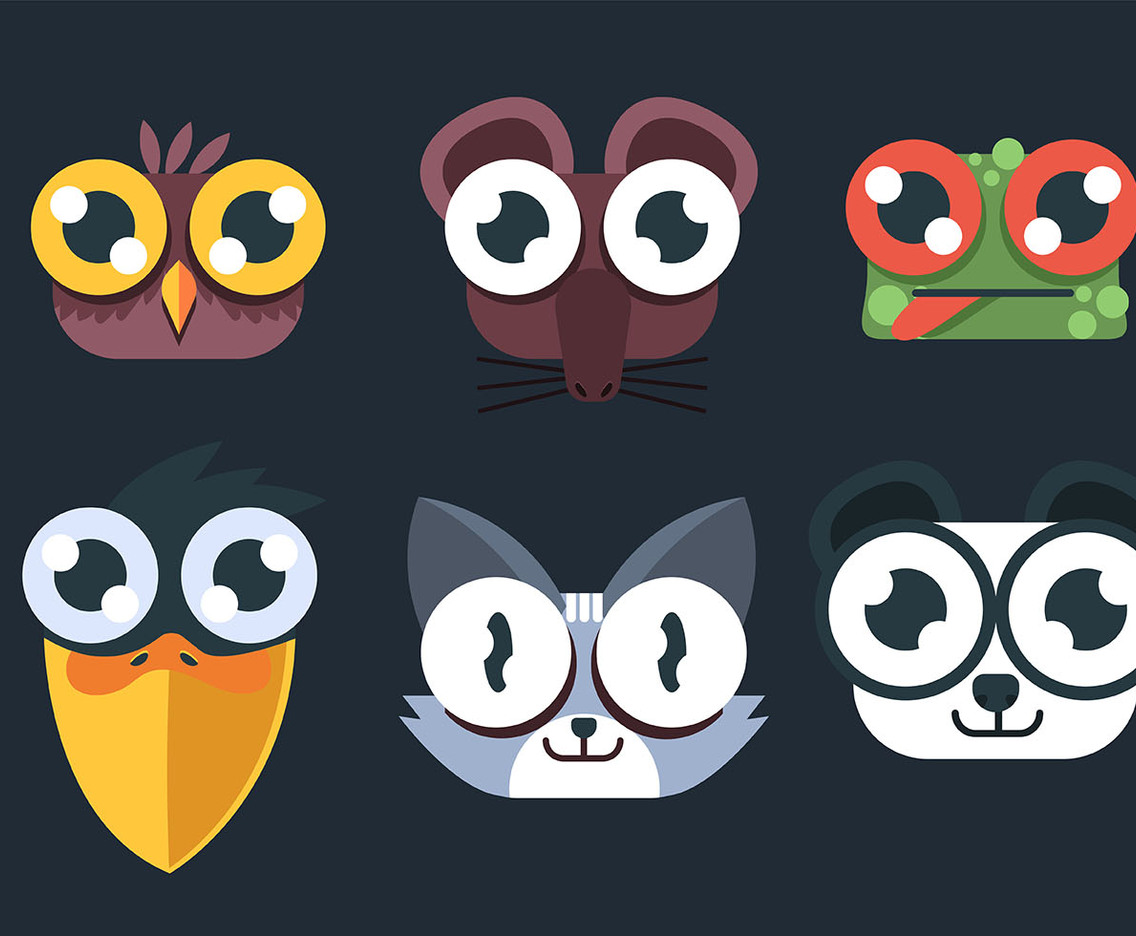 Animal Faces Set