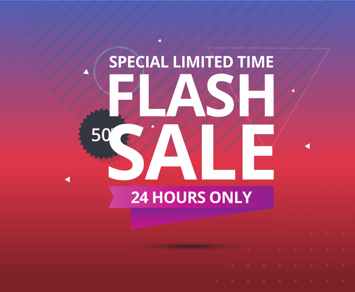 Sale Typography Modern Stylish Illustration