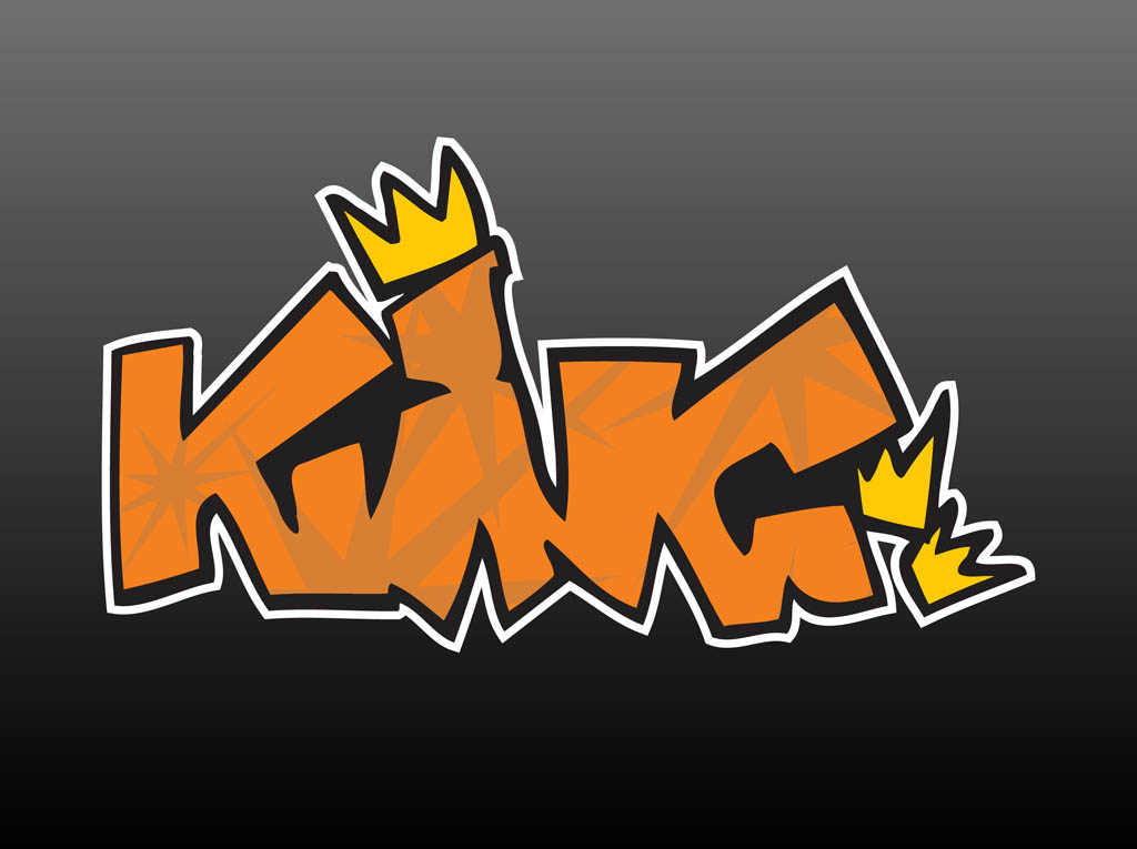 King Graffiti Vector Art & Graphics