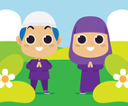 Muslim Kids At Park